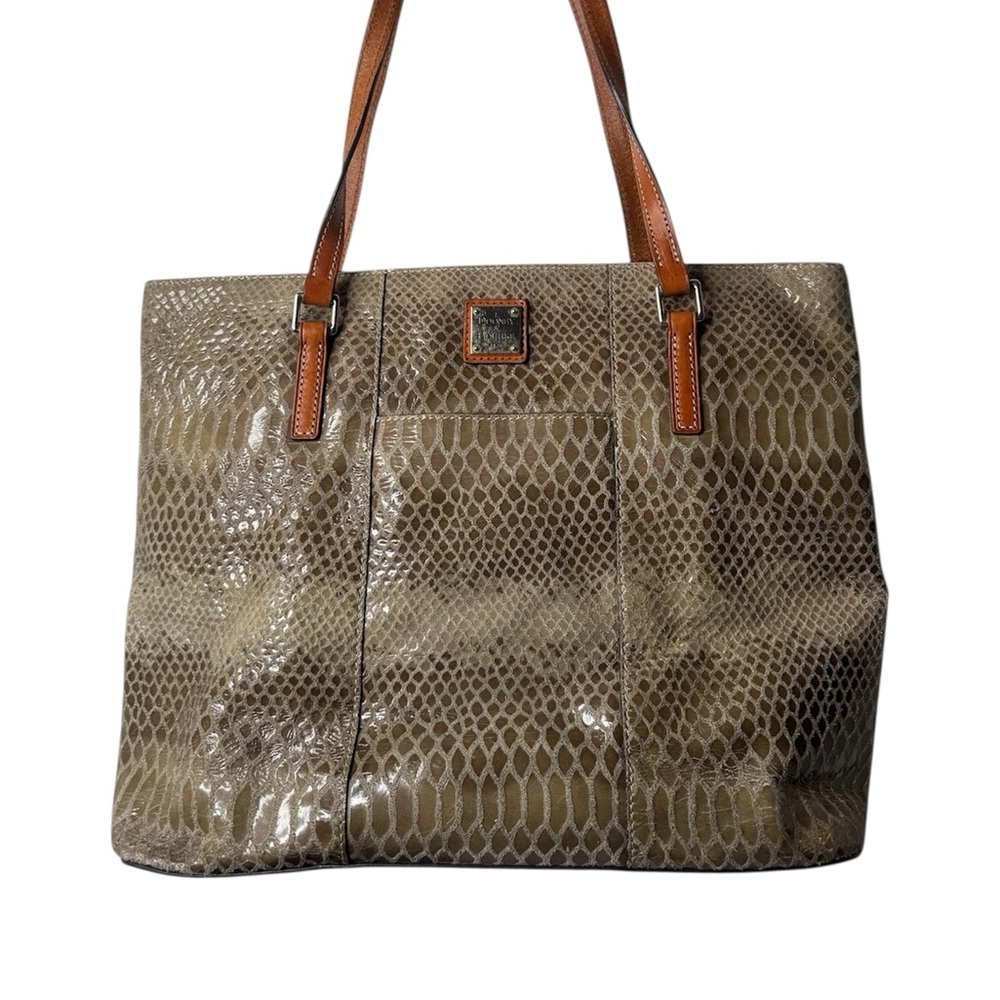 Dooney & Bourke Tan and Brown Textured Tote